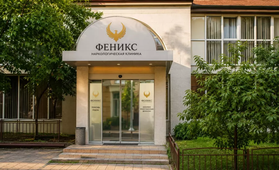 Вход в наркологическую клинику «Феникс» в Магнитогорске